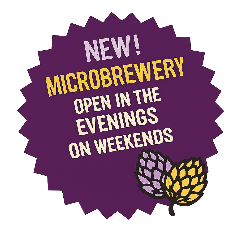 New: microbrewery open in the evening at weekends